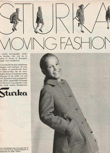 retro reclame 1969 Sturka kindermode beweeglijke mode beschikbaar voor biedingen