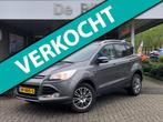 Ford Kuga 1.6 Titanium Plus | Leder, Navi, El. Stoelen, El., Auto's, Ford, Te koop, Zilver of Grijs, Geïmporteerd, Benzine