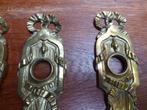4 mooi vormgegeven messing deurplaten, Antiek en Kunst, Ophalen of Verzenden
