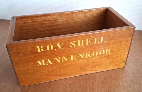 brocante houten kistje ROVS Mannenkoor - 1980, Antiek en Kunst, Curiosa en Brocante, Ophalen of Verzenden