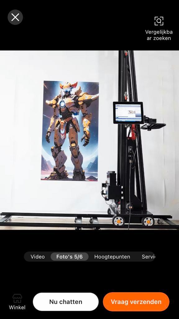 Wallprinter hjv laser, Computers en Software, 3D Printers, Zo goed als nieuw, Ophalen