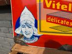 VITELLO oud emaille reclamebord, Ophalen of Verzenden