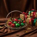 Kristallen schaal met zilveren hengsel, 19e eeuws., Antiek en Kunst, Verzenden