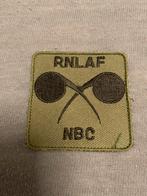 5x5 borstembleem RNLAF NBC, Verzamelen, Militaria | Algemeen, Embleem of Badge, Nederland, Luchtmacht, Verzenden