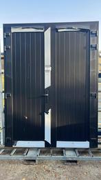 (35) Nieuwe zwarte kunststof garage deuren incl kozijn, Doe-het-zelf en Verbouw, Kozijnen en Schuifpuien, 150 tot 225 cm, Nieuw