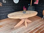 Ovaal eiken eettafel teab, Huis en Inrichting, Tafels | Eettafels, Ophalen, Gebruikt, Eikenhout, 50 tot 100 cm