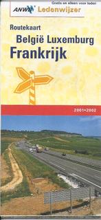 Plgr100 plattegrond België Luxemburg Frankrijk ( ANWB ), Boeken, Atlassen en Landkaarten, Gelezen, Ophalen of Verzenden, Landkaart