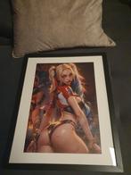 Harley Quinn Print op canvas doek 53X43, Minder dan 50 cm, 50 tot 75 cm, Nieuw, Ophalen of Verzenden