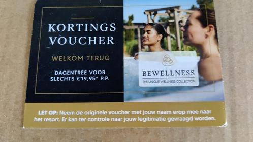 kortingsvoucher wellness Bewellness, Tickets en Kaartjes, Kortingen en Cadeaubonnen, Twee personen, Spa of Sauna, Kortingsbon