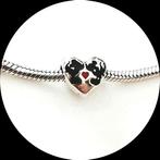 Pandora Disney Mickey Minnie Kiss 791443ENMX / zwart rood, Gebruikt, Pandora, Ophalen of Verzenden, 1 bedel