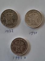 Nederland koningin Wilhelmina, Setje, Zilver, Ophalen of Verzenden, Koningin Wilhelmina