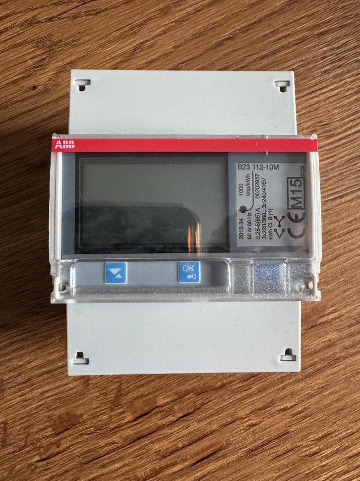 ABB KWH-meter 3-fase type b23 112-10m, Doe-het-zelf en Verbouw, Elektra en Kabels, Gebruikt, Overige typen, Ophalen of Verzenden