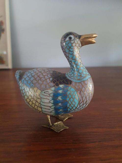 Cloisonné eend, Antiek en Kunst, Kunst | Designobjecten, Ophalen of Verzenden