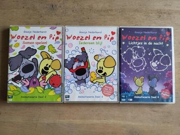 DVD 3x Woezel en Pip animatieserie deel 2,3,4 beschikbaar voor biedingen