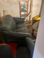 Leren bankstel, Huis en Inrichting, Ophalen, Gebruikt, 150 tot 200 cm, Tweepersoons