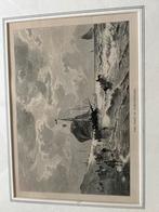 Oude Prent: De Kust van Scheveningen, Antiek en Kunst, Ophalen