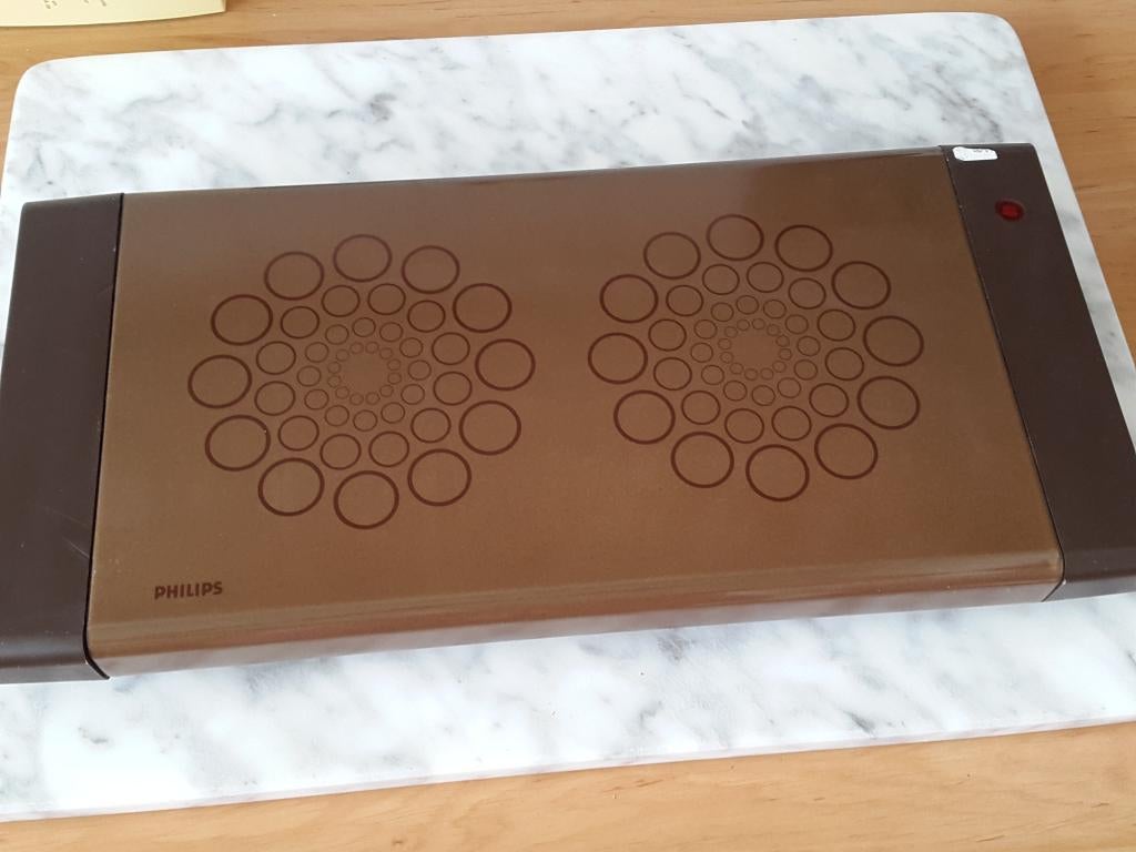 Retro elektrische Philips-warmhoudplaat, j. 70 geëmailleerd., Verzenden, Gebruikt