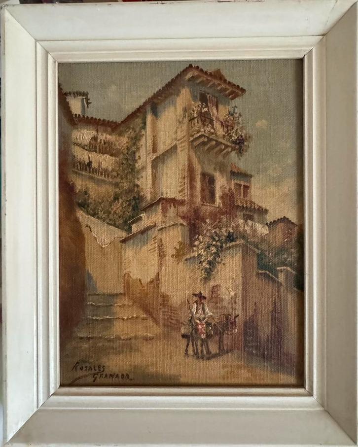Carlota Rosales - Granada, Antiek en Kunst, Kunst | Schilderijen | Klassiek, Ophalen of Verzenden