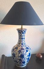 2 mooie blauw witte schemerlampen, Huis en Inrichting, Lampen | Tafellampen, Ophalen, Zo goed als nieuw, Minder dan 50 cm