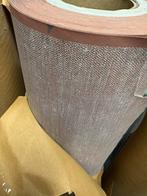 Nieuwe luxe behangrol linnen look roze/wit - 34 meter, Huis en Inrichting, Stoffering | Behang, Ophalen, 75 m² of meer, Roze