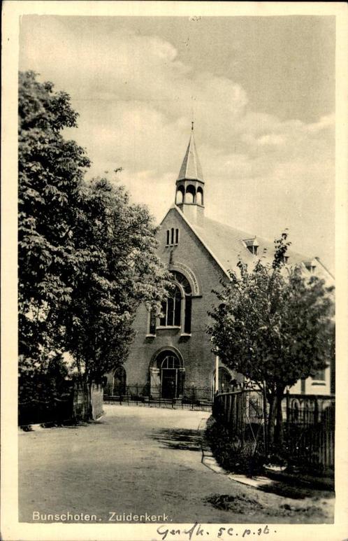 Bunschoten Zuiderkerk, Verzamelen, Ansichtkaarten | Nederland, Ongelopen, Utrecht, 1920 tot 1940, Ophalen of Verzenden