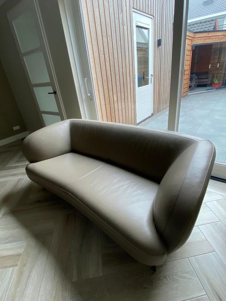 Leolux Flint 2,5 Zits Bank - Design Topstuk!, Huis en Inrichting, Stoelen, Gebruikt, Leer, Bruin, Ophalen of Verzenden
