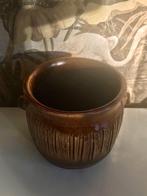 Sissy Boy bloempot bruin oker geribbeld, Rond, Ophalen of Verzenden, Zo goed als nieuw, Balkon