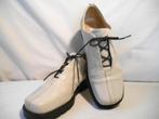 ZGAN aparte echt leren HUSH PUPPIES veterschoenen, maat 39, Verzenden, Wit, Wandelschoenen, Zo goed als nieuw