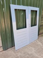 Set hardhouten tuindeuren., Ophalen, 80 tot 100 cm, Nieuw, Buitendeur