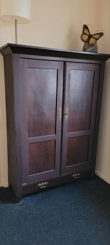 Oude Massief Grenen Kast, Huis en Inrichting, Kasten | Buffetkasten, Gebruikt, 25 tot 50 cm, Ophalen