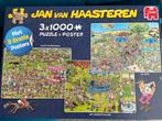 Jan van Haasteren 3x 1000 stukjes, Hobby en Vrije tijd, Denksport en Puzzels, Ophalen of Verzenden, Legpuzzel, Meer dan 1500 stukjes