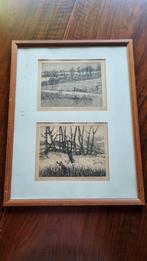 Marion van Nieuwpoort Etsen - Landschappen, Antiek en Kunst, Kunst | Etsen en Gravures, Ophalen