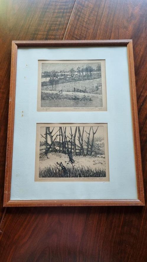 Marion van Nieuwpoort Etsen - Landschappen, Antiek en Kunst, Kunst | Etsen en Gravures, Ophalen