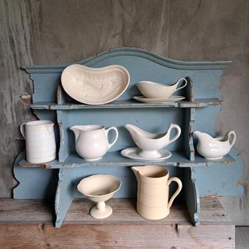 Divers oud brocante servies saucière kan schaaltje *Etage3*  beschikbaar voor biedingen