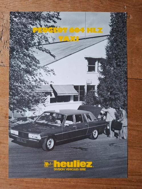 Peugeot 604 HLZ Taxi Heuliez sheet, Boeken, Auto's | Folders en Tijdschriften, Zo goed als nieuw, Peugeot, Ophalen of Verzenden