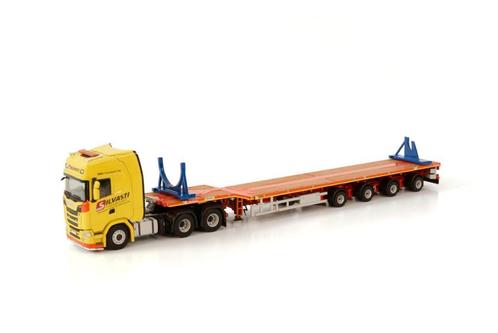 Scania S Highl(6x4) + Nooteboom Telestep (4 Axle) - SILVASTI, Hobby en Vrije tijd, Modelauto's | 1:50, Nieuw, Bus of Vrachtwagen