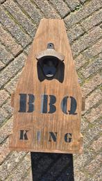 Houten bierkratje met opener & tekst BBQ king, Ophalen, Zo goed als nieuw, Flesopener, Overige merken