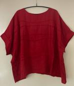 Rode linnen top made in Italy OS, Ophalen of Verzenden, Zo goed als nieuw, Rood