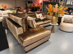 ACTIE Luxe Velvet Hoekbank King 220x290cm NIEUW Goud Brons, 250 tot 300 cm, Info@oosterbaanwonen.nl, Venus 31 8448CE Heerenveen