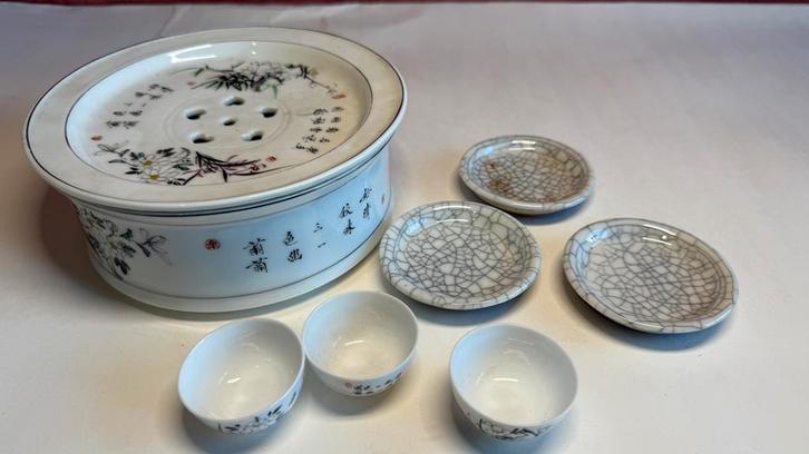 Handgeschilderde Chinese Theeset Porselein, Antiek en Kunst, Antiek | Porselein, Ophalen of Verzenden