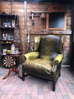 Dikke chesterfield Oorfauteuil, Huis en Inrichting, Fauteuils, Chesterfield, Ophalen of Verzenden, Zo goed als nieuw, 75 tot 100 cm