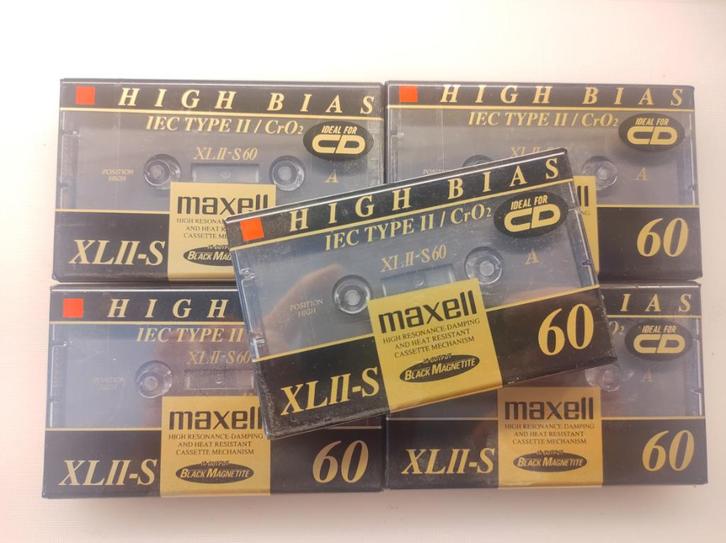 Maxell XLII-S 60 cassettes 5 stuks XLIIS60, Cd's en Dvd's, Cassettebandjes, Nieuw in verpakking, Onbespeeld, Overige genres, 2 t/m 25 bandjes