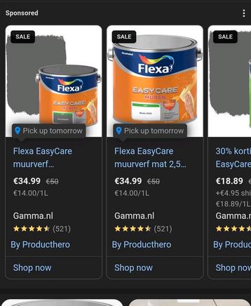 Flexa Easy care, 100% grafiet, muren / paint 2,5 l  beschikbaar voor biedingen