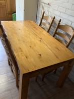 Houten Eettafel (met evt. 4 stoelen), Huis en Inrichting, Ophalen, Gebruikt, Eikenhout, 50 tot 100 cm