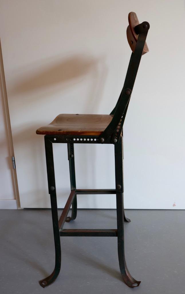 Tan-Sad industrial factory chair 1930s/1940s  vintage design, Huis en Inrichting, Stoelen, Gebruikt, Eén, Ophalen