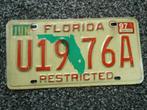 Kentekenplaat licenseplate Florida Restricted USA, Verzenden, Gebruikt, Auto's