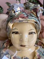 Marijke kok kunst beeld meisje buste hoofd roze groen paars, Ophalen of Verzenden
