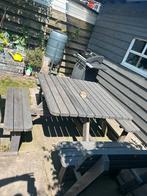 Vierkante picknick tafel, Tuin en Terras, Ophalen of Verzenden, Gebruikt, Rechthoekig