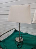 tafellampen chroom met schakelaar en witte kap, Huis en Inrichting, Lampen | Tafellampen, Ophalen of Verzenden, 'T Olde Gre-j