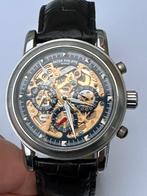 Patek Philippe Skeleton Tourbillon Horloge, Overige merken, Leer, Staal, Verzenden